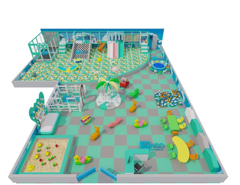 Mẫu thiết kế 3D khu vui chơi trẻ em HGO05