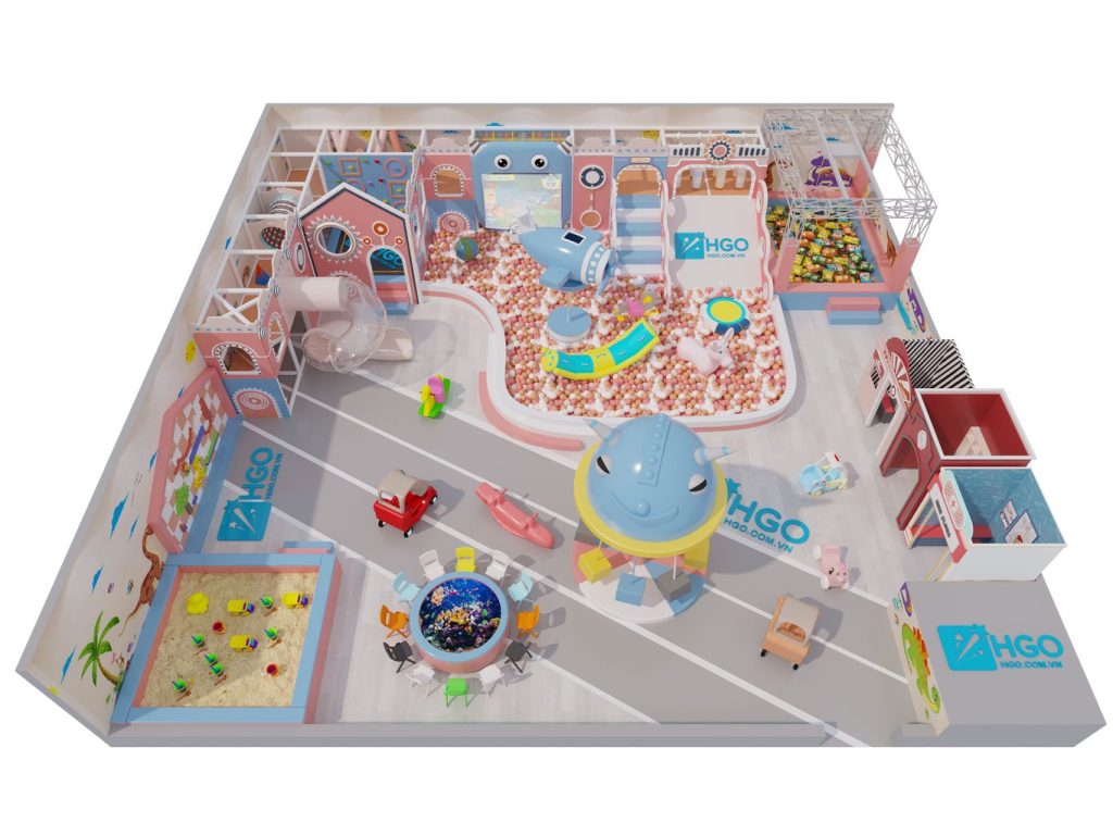 Mẫu thiết kế 3D khu vui chơi trẻ em HGO06
