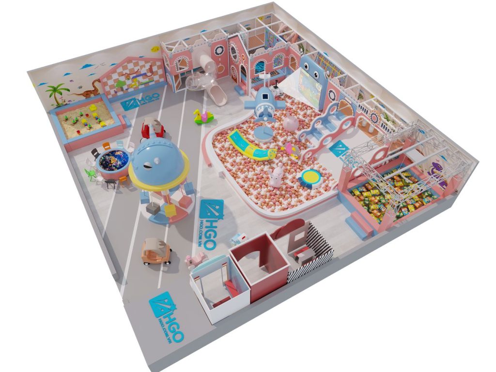 Mẫu thiết kế 3D khu vui chơi trẻ em HGO06